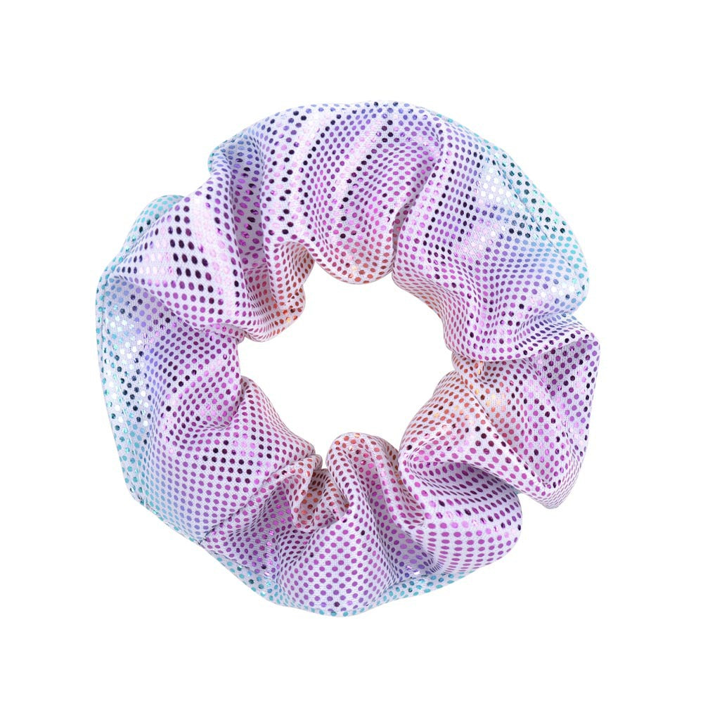Wholesale 16-color Laser Gold-stamped Fabric Double-color Gradient Pig Intestine Hair Scrunchies